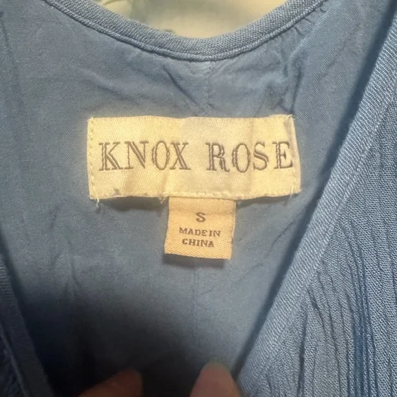 Knox Rose Blue Textured Hombre Dress - Picture 3 of 3
